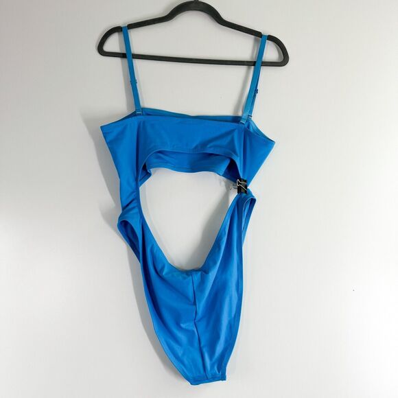 SKIMS Signature Swim Strapless Monokini Swimsuit Cheeky Summer Beach Blue 2X NWT - Picture 4 of 12